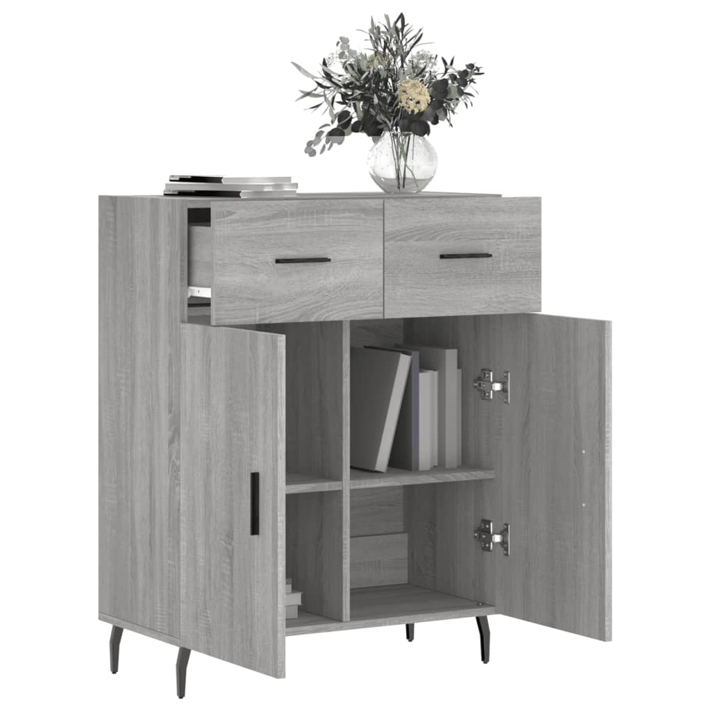 Dressoir 69,5x34x90 cm bewerkt hout eikenkleurig