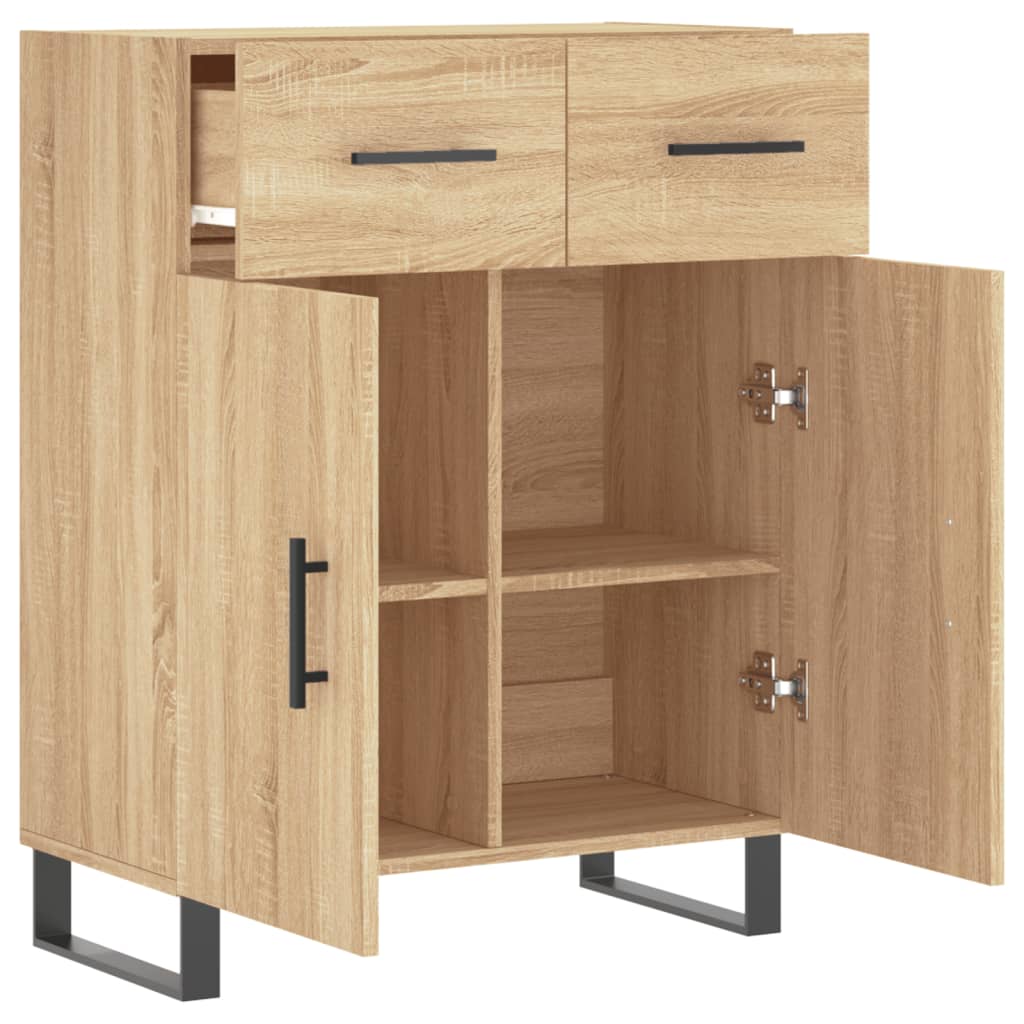 Dressoir 69,5x34x90 cm bewerkt hout eikenkleurig