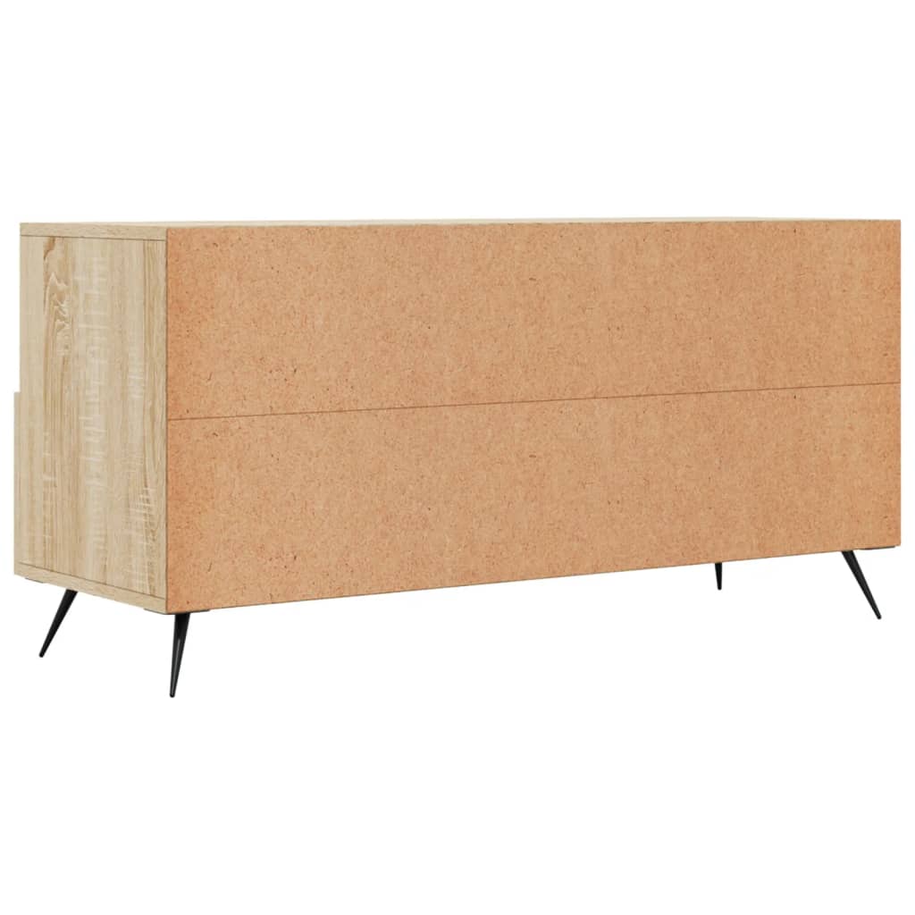 Tv-meubel 102x36x50 cm bewerkt hout bruin eikenkleur