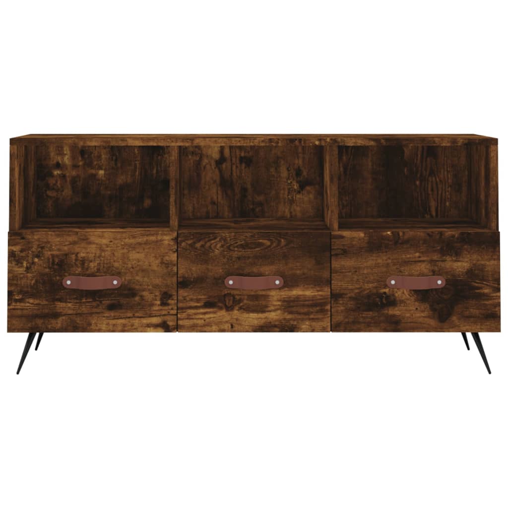 Meuble TV 102x36x50 cm finition bois couleur chêne marron