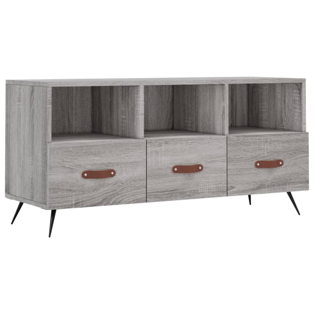 Meuble TV 102x36x50 cm finition bois couleur chêne marron