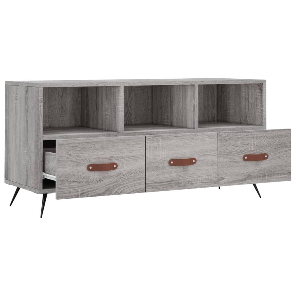 Tv-meubel 102x36x50 cm bewerkt hout bruin eikenkleur