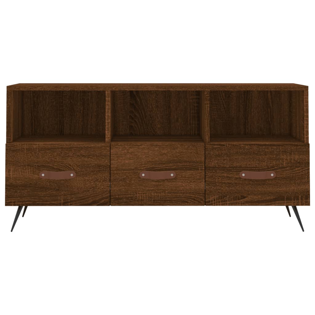 Meuble TV 102x36x50 cm finition bois couleur chêne marron