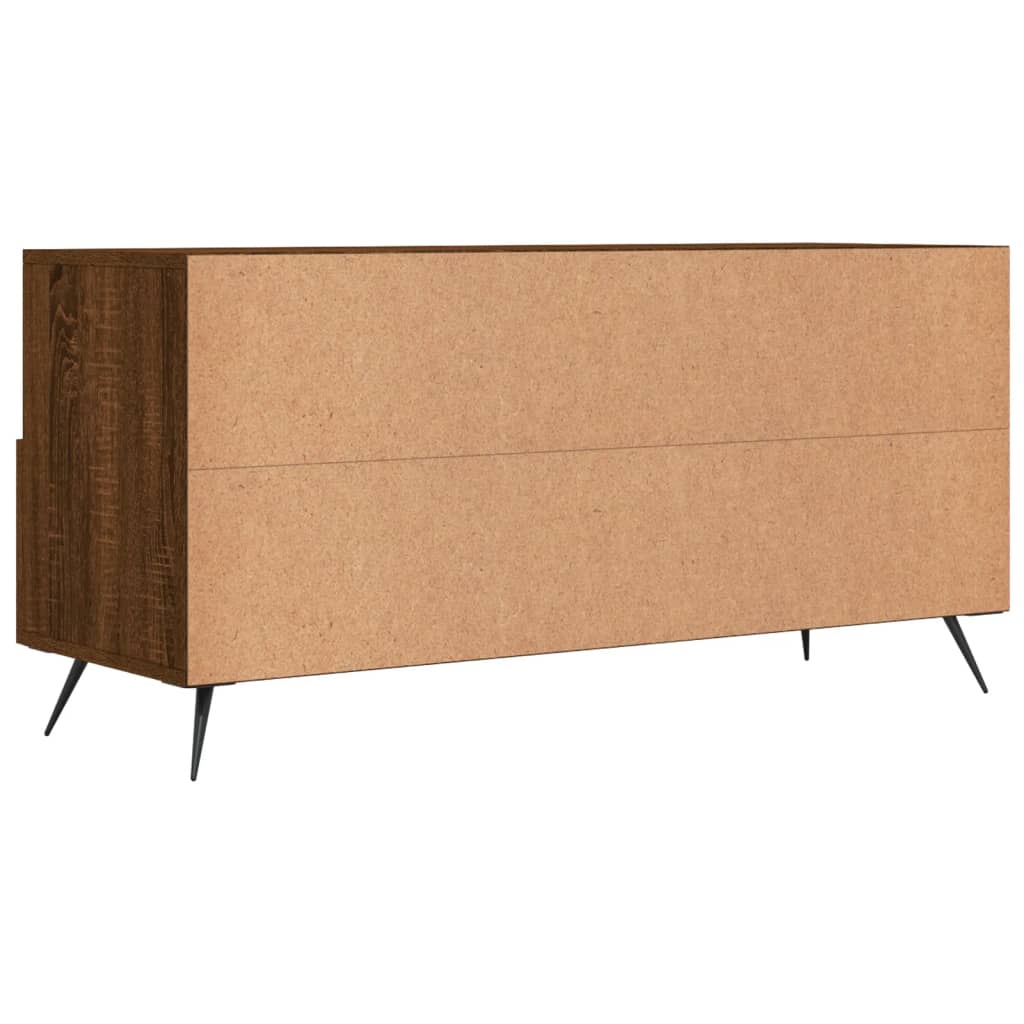 Meuble TV 102x36x50 cm finition bois couleur chêne marron