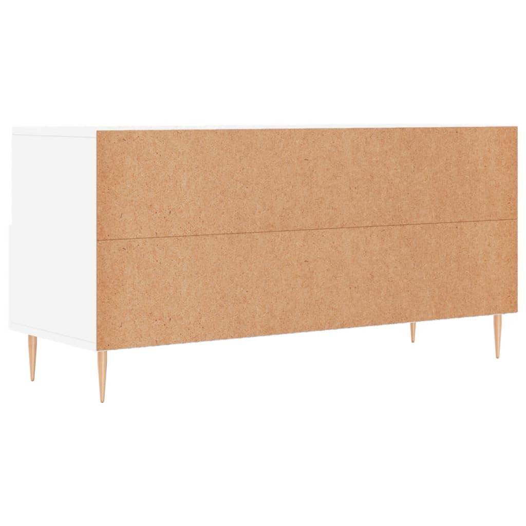 Meuble TV 102x36x50 cm ouvré en bois couleur chêne