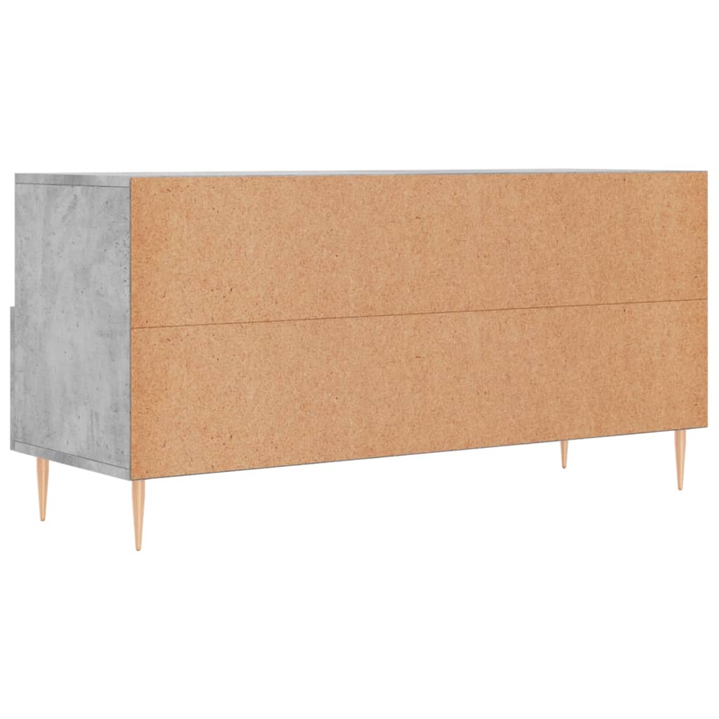 Meuble TV 102x36x50 cm ouvré en bois couleur chêne