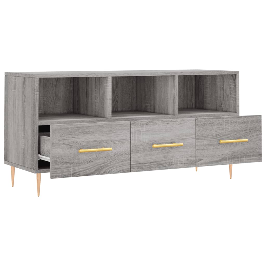 Tv-meubel 102x36x50 cm bewerkt hout eikenkleurig