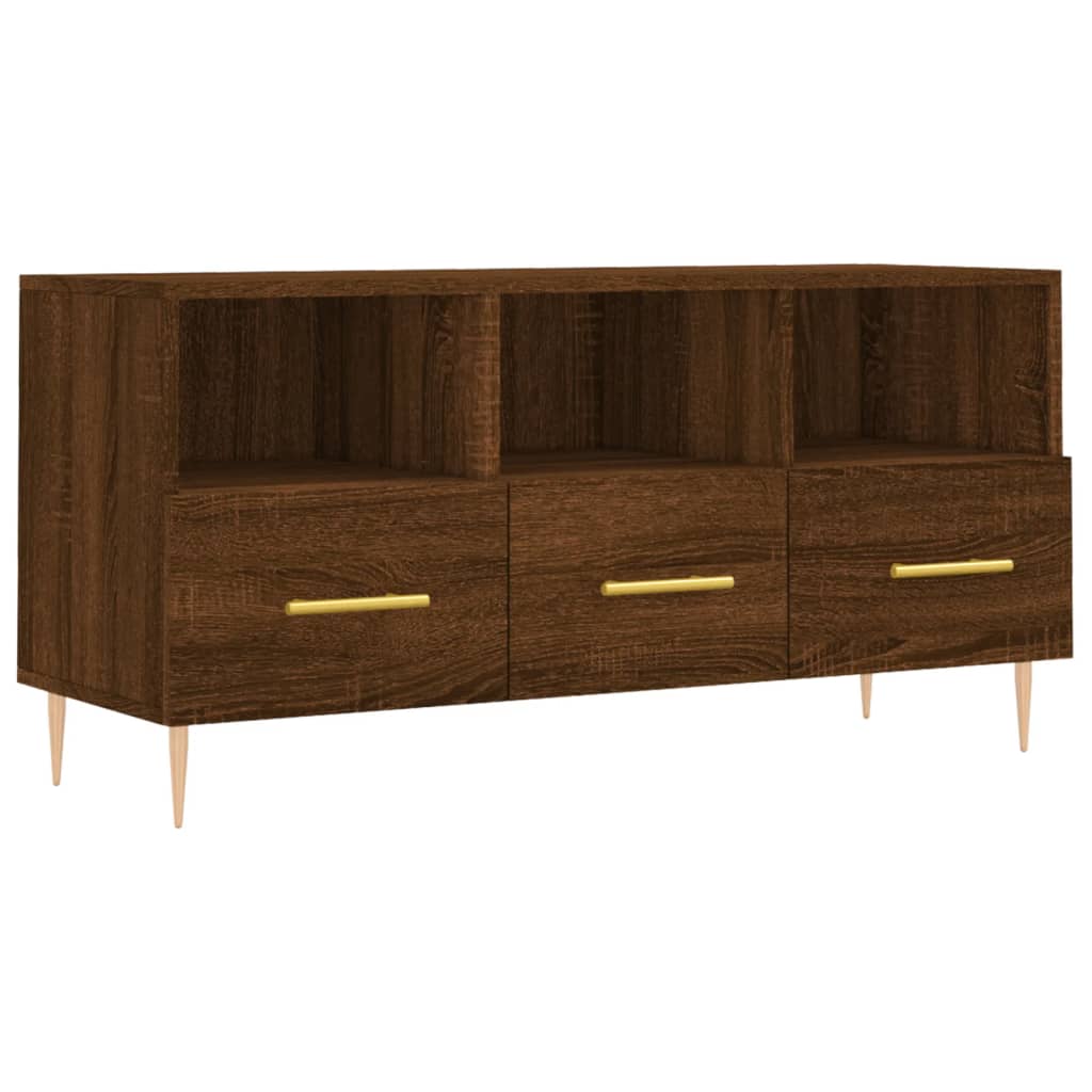 Tv-meubel 102x36x50 cm bewerkt hout eikenkleurig