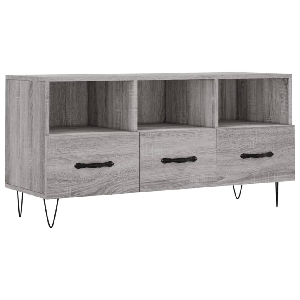 Meuble TV 102x36x50 cm en bois travaillé