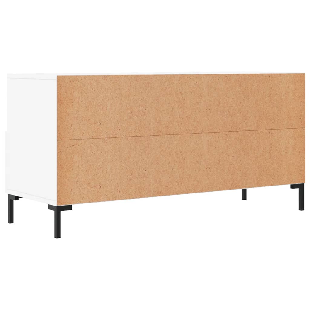 Meuble TV 102x36x50 cm ouvré en bois couleur chêne