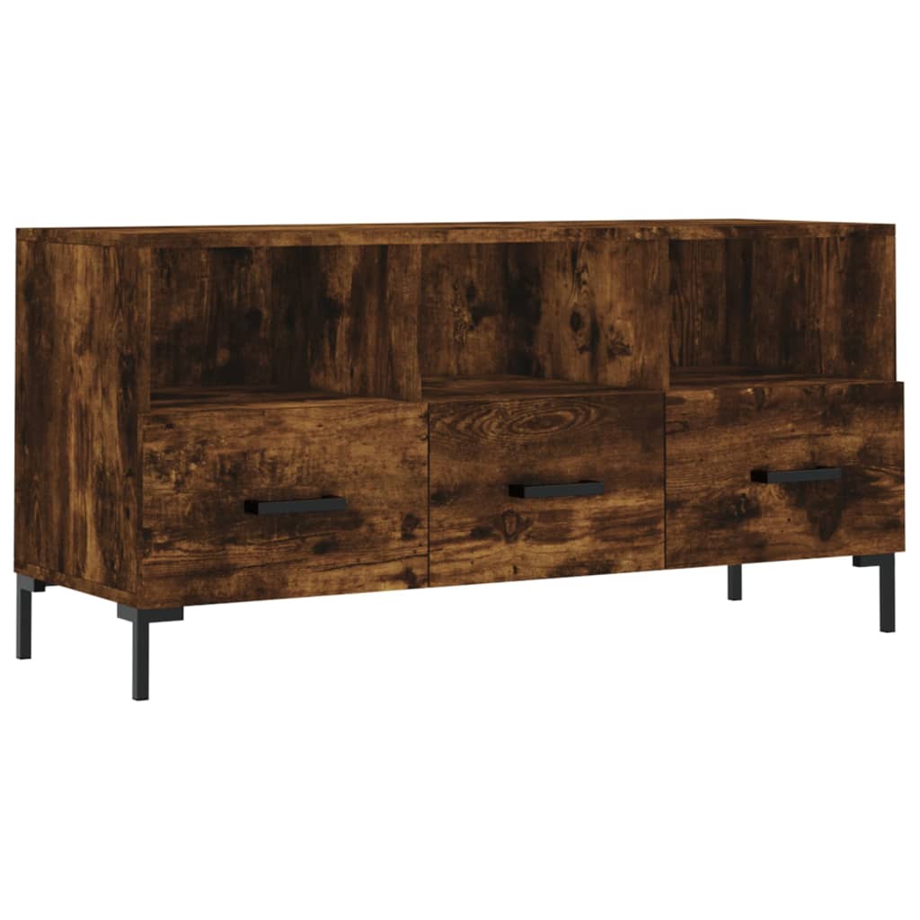 Tv-meubel 102x36x50 cm bewerkt hout eikenkleurig