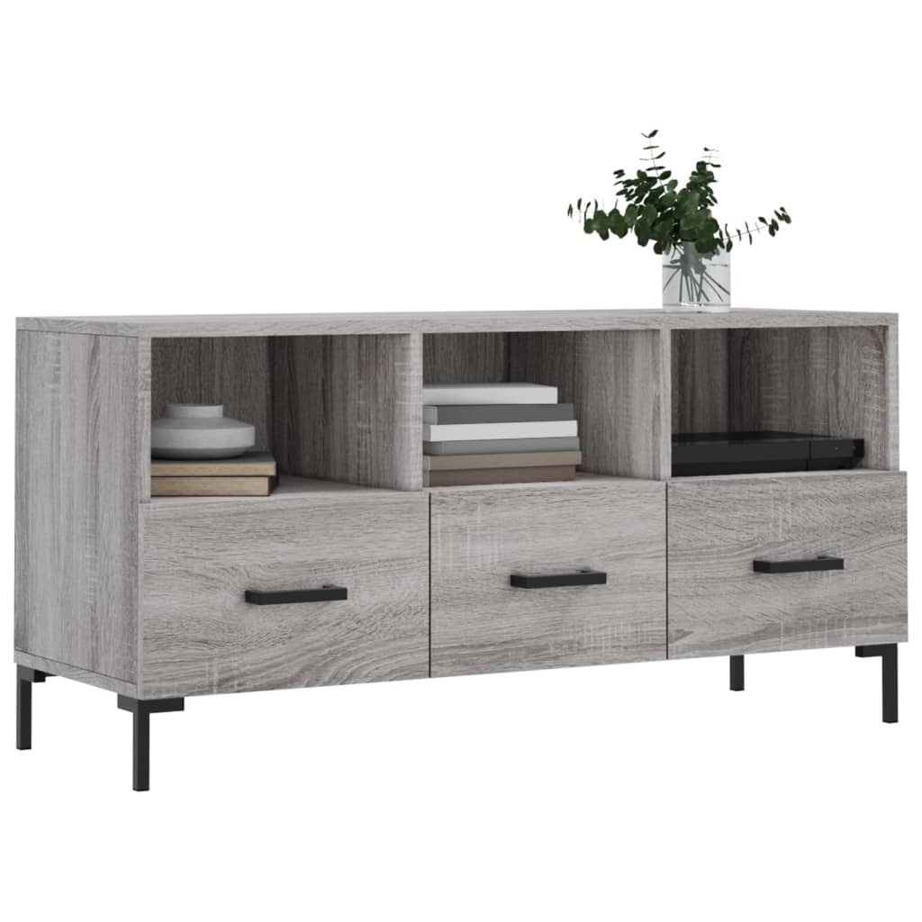 Tv-meubel 102x36x50 cm bewerkt hout eikenkleurig