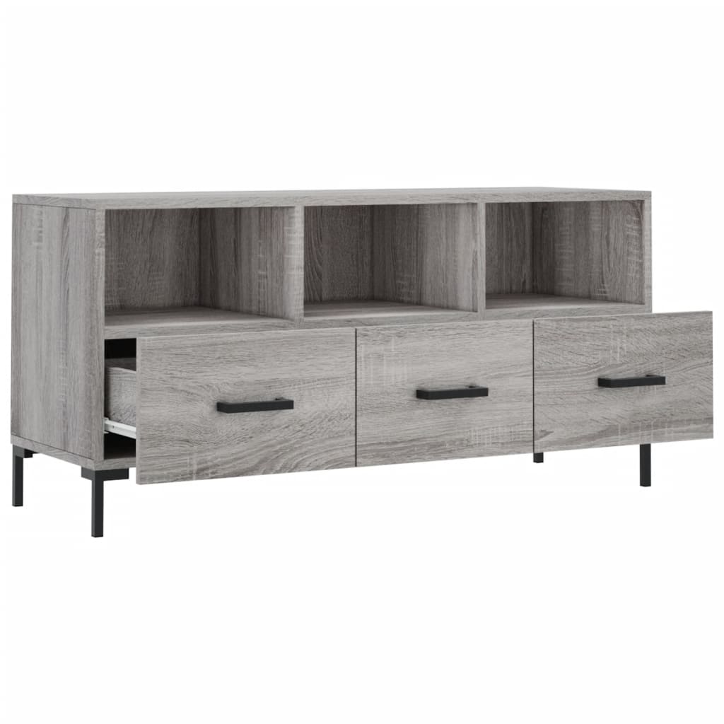 Tv-meubel 102x36x50 cm bewerkt hout eikenkleurig