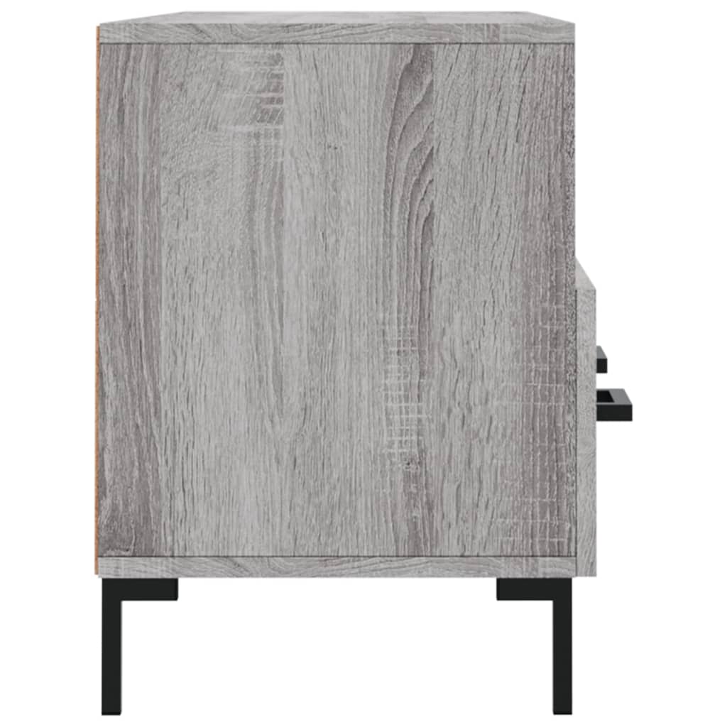 Meuble TV 102x36x50 cm ouvré en bois couleur chêne