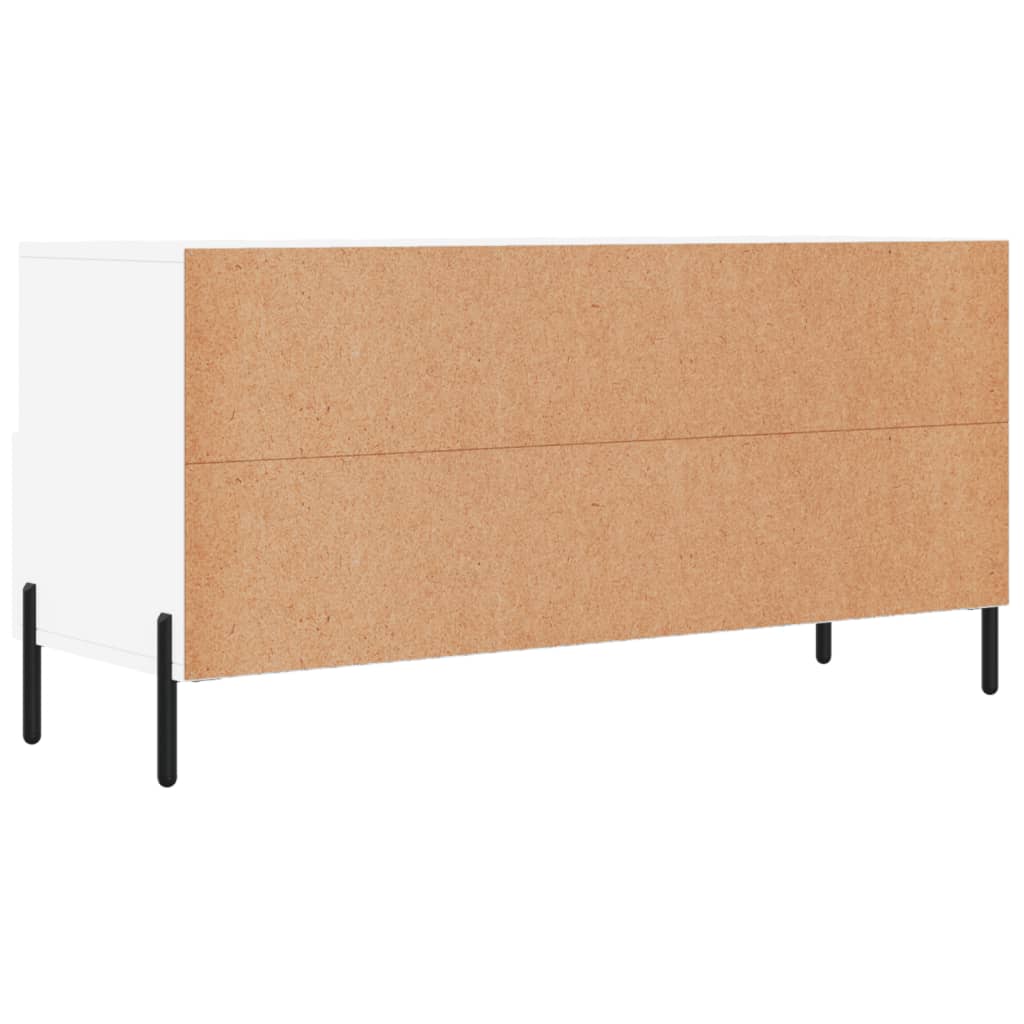 Meuble TV 102x36x50 cm ouvré en bois couleur chêne