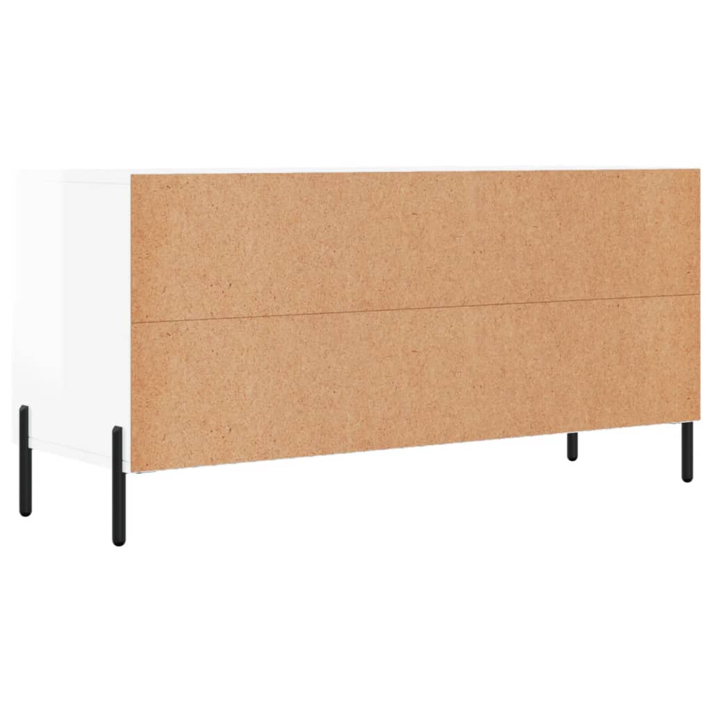 Meuble TV 102x36x50 cm ouvré en bois couleur chêne