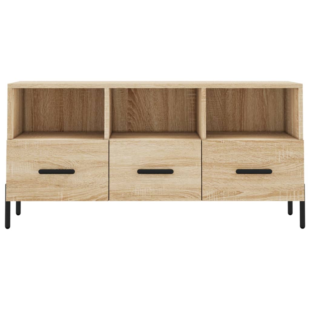 Tv-meubel 102x36x50 cm bewerkt hout eikenkleurig