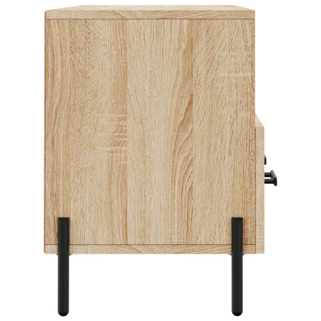 Meuble TV 102x36x50 cm ouvré en bois couleur chêne