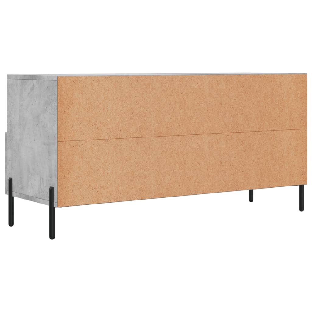 Meuble TV 102x36x50 cm ouvré en bois couleur chêne