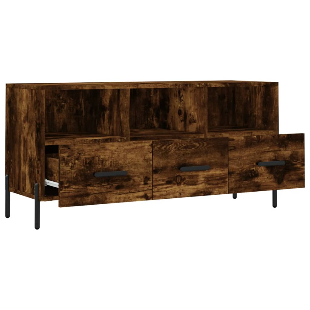 Tv-meubel 102x36x50 cm bewerkt hout eikenkleurig