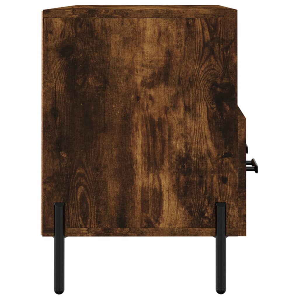 Meuble TV 102x36x50 cm ouvré en bois couleur chêne