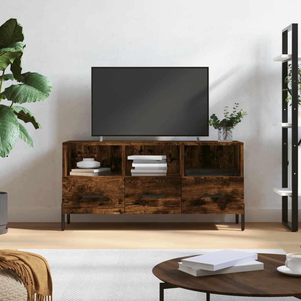 Tv-meubel 102x36x50 cm bewerkt hout eikenkleurig