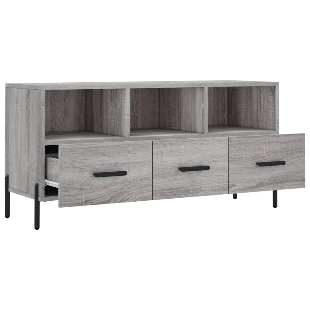 Tv-meubel 102x36x50 cm bewerkt hout eikenkleurig