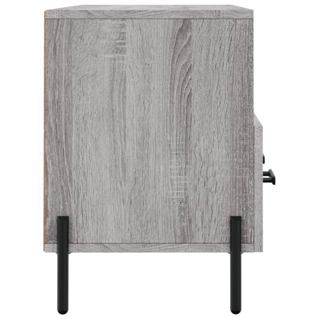 Meuble TV 102x36x50 cm ouvré en bois couleur chêne