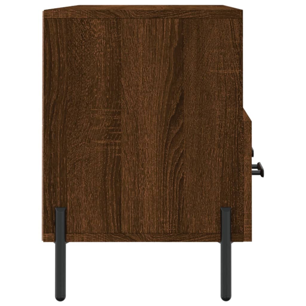 Meuble TV 102x36x50 cm ouvré en bois couleur chêne