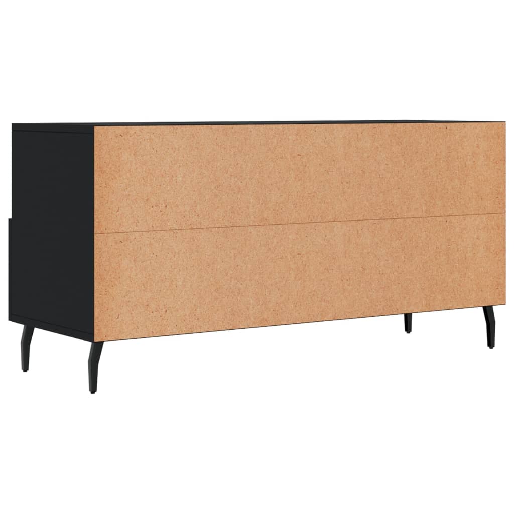 Meuble TV 102x36x50 cm ouvré en bois couleur chêne