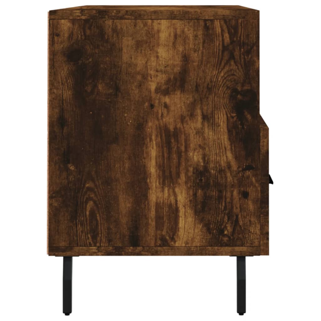 Meuble TV 102x36x50 cm ouvré en bois couleur chêne