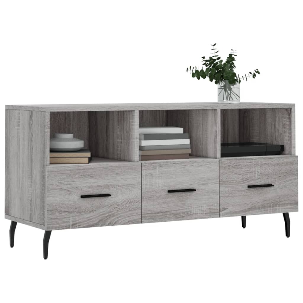 Tv-meubel 102x36x50 cm bewerkt hout eikenkleurig