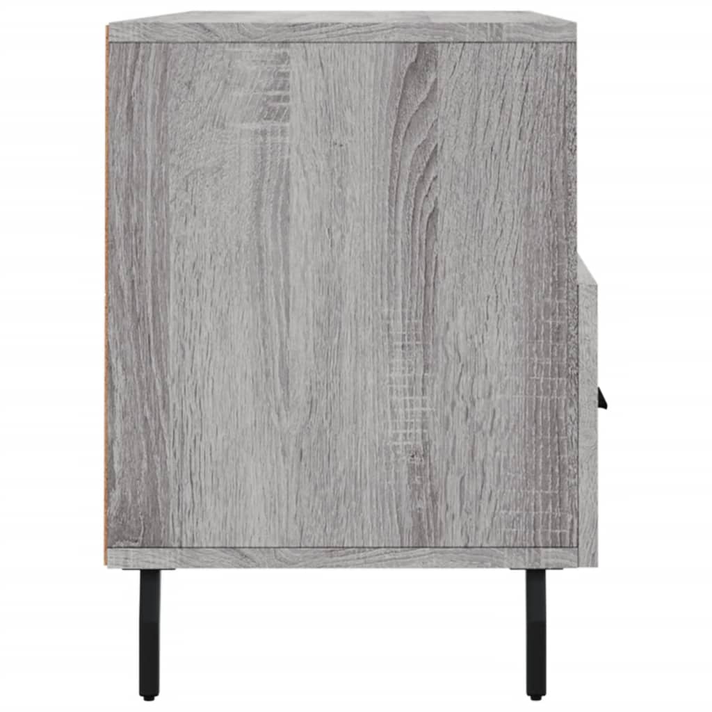 Meuble TV 102x36x50 cm ouvré en bois couleur chêne