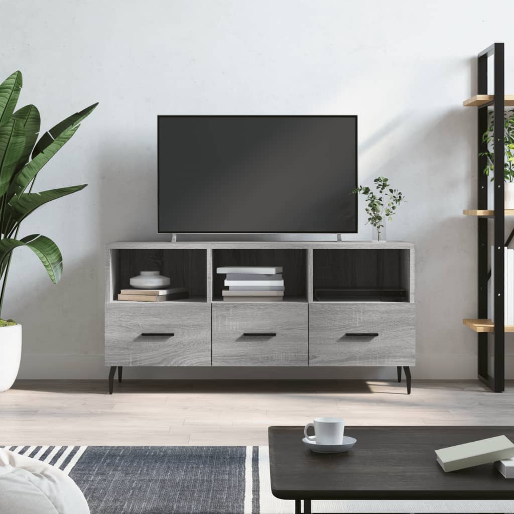 Tv-meubel 102x36x50 cm bewerkt hout eikenkleurig