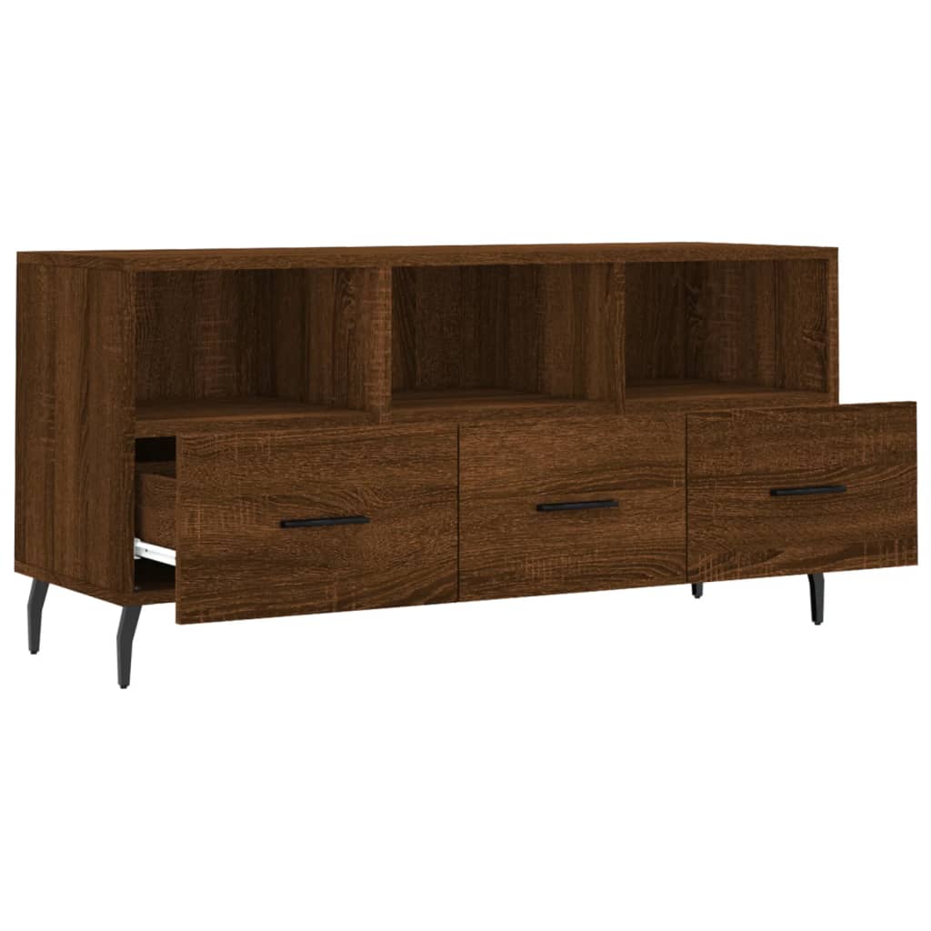 Tv-meubel 102x36x50 cm bewerkt hout eikenkleurig