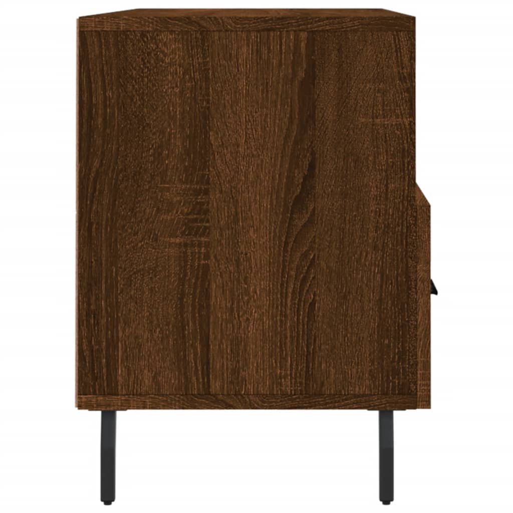 Meuble TV 102x36x50 cm ouvré en bois couleur chêne