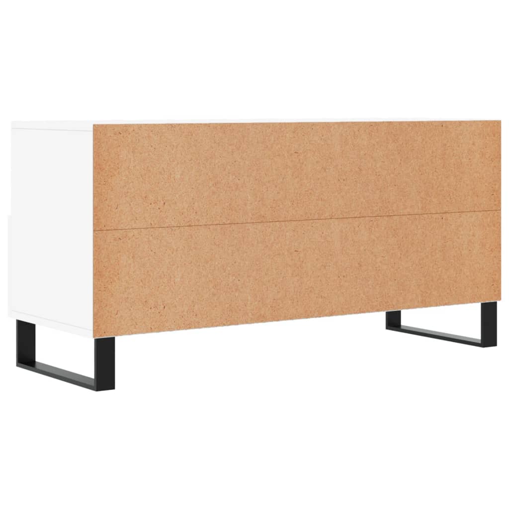 Meuble TV 102x36x50 cm ouvré en bois couleur chêne