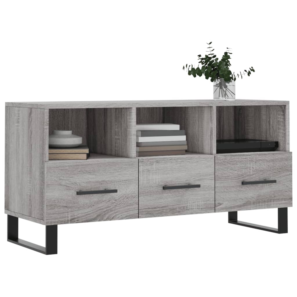 Tv-meubel 102x36x50 cm bewerkt hout eikenkleurig