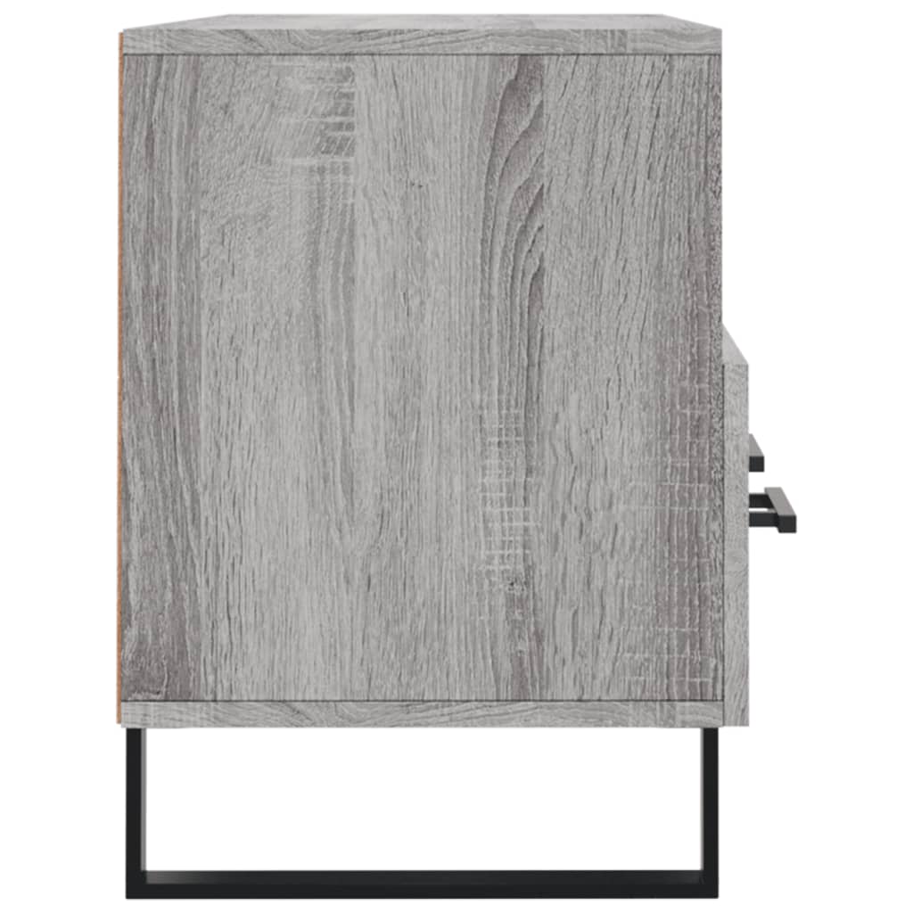 Meuble TV 102x36x50 cm ouvré en bois couleur chêne