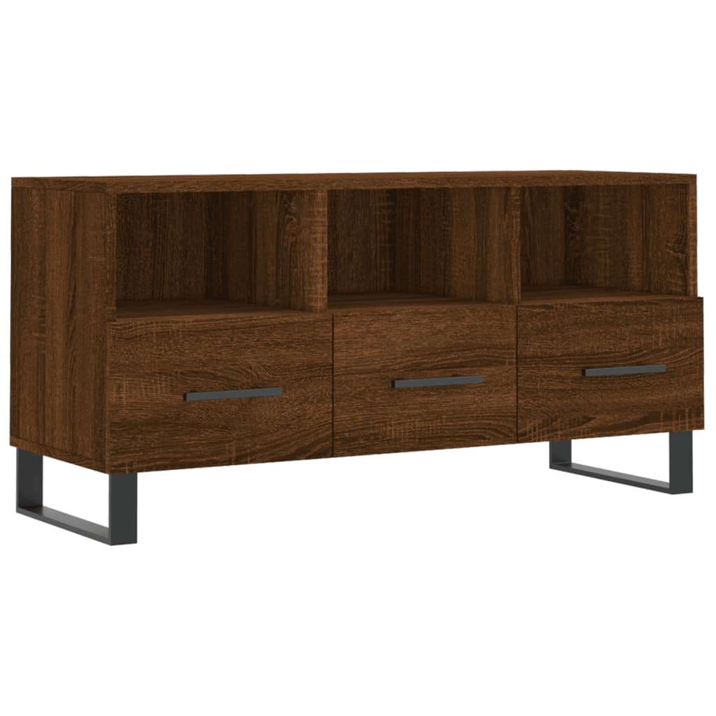 Tv-meubel 102x36x50 cm bewerkt hout eikenkleurig