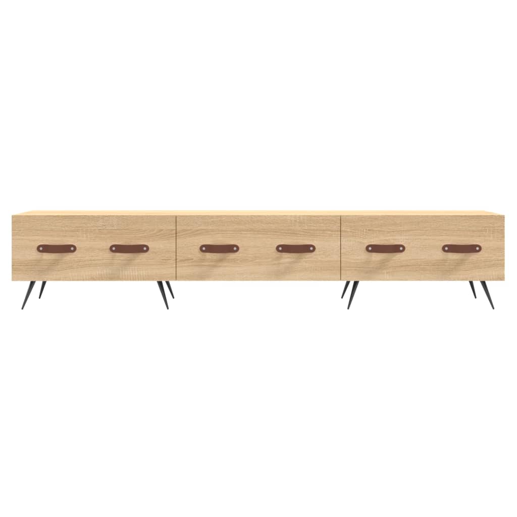 Meuble TV 150x36x30 cm en bois travaillé