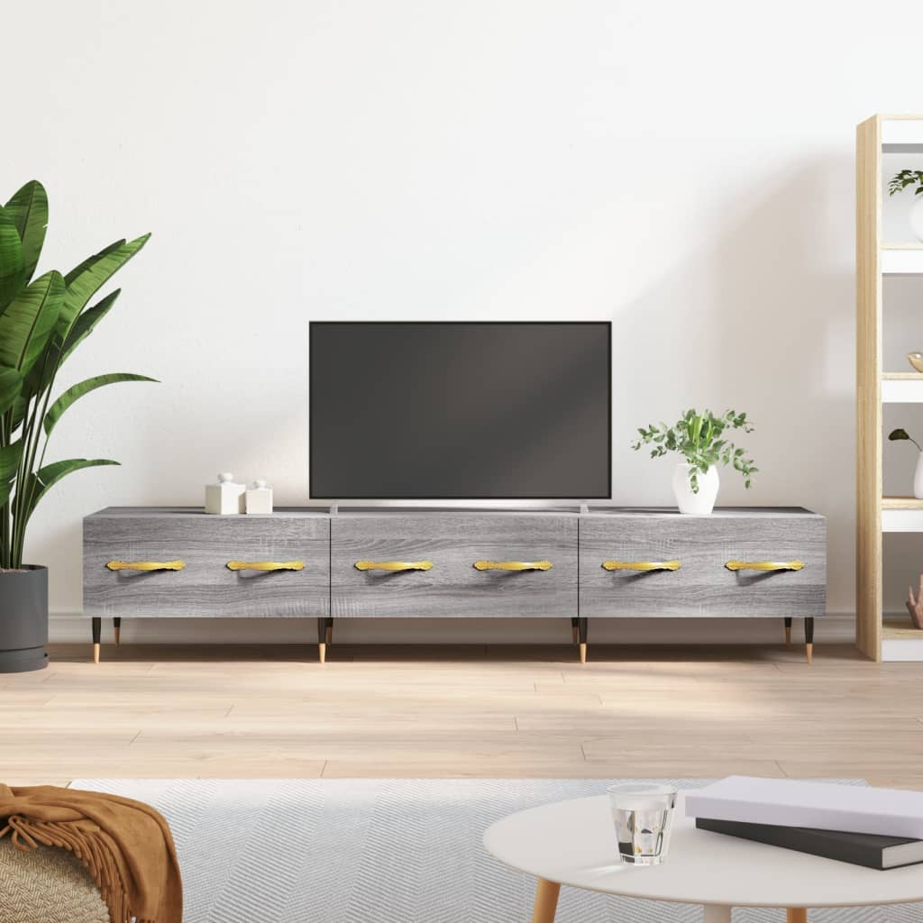 Meuble TV 150x36x30 cm en bois travaillé