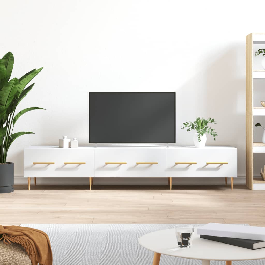 Meuble TV 150x36x30 cm en bois travaillé