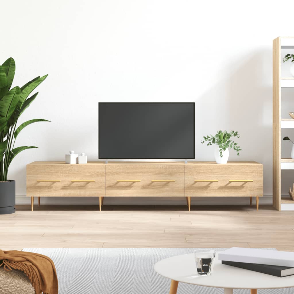 Meuble TV 150x36x30 cm en bois travaillé