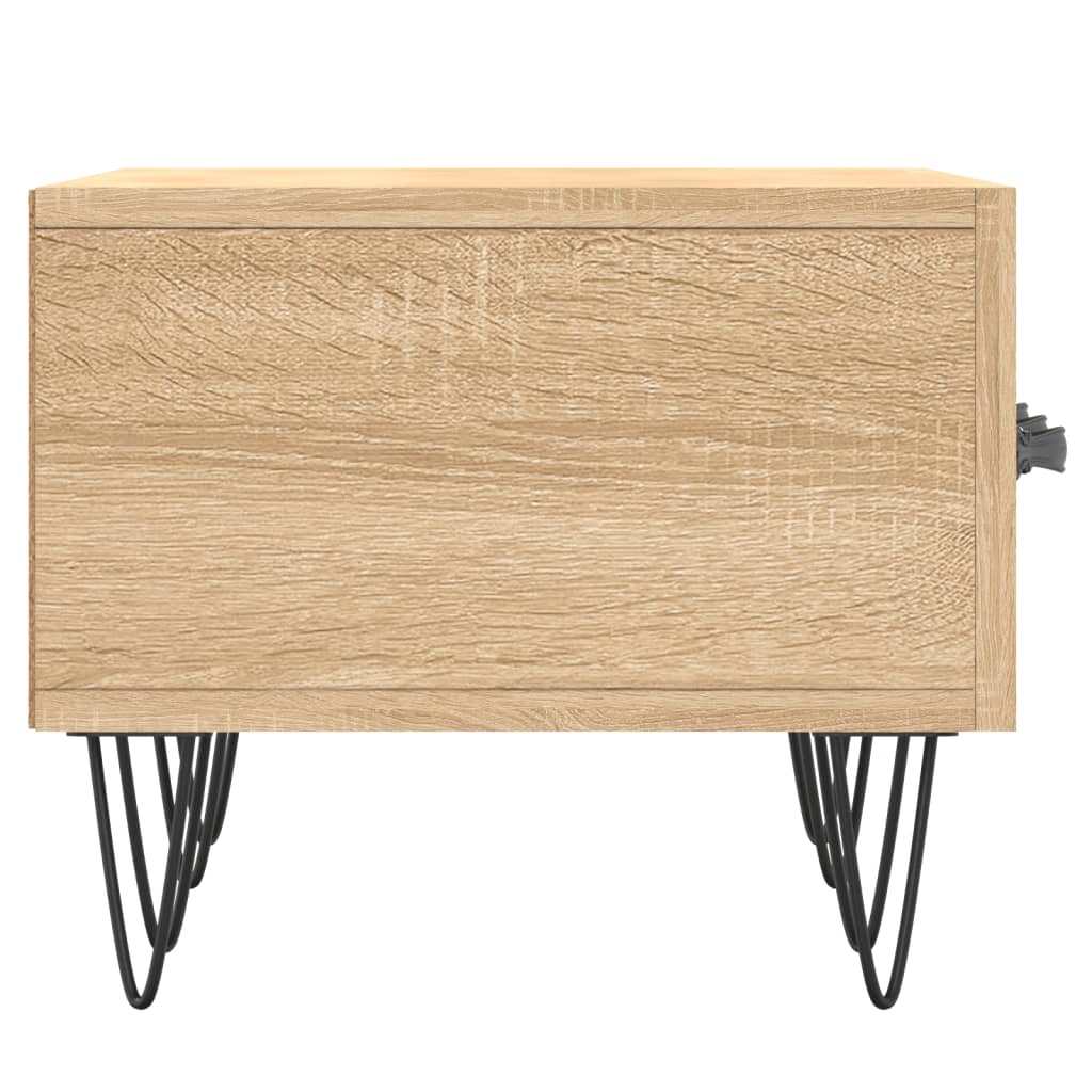 Meuble TV 150x36x30 cm ouvré en bois couleur chêne