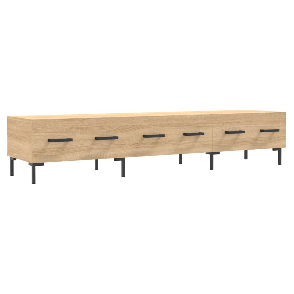 Tv-meubel 150x36x30 cm bewerkt hout bruin eikenkleur