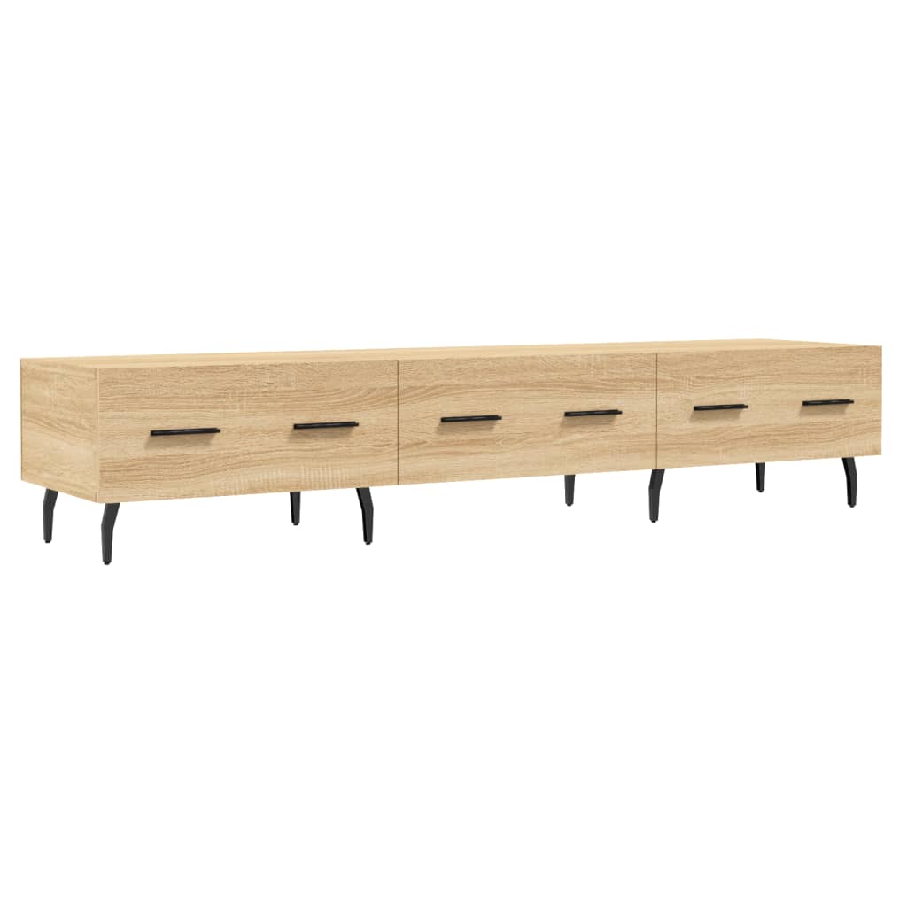 Meuble TV 150x36x30 cm en bois travaillé