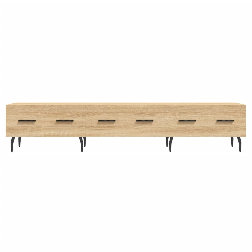 Meuble TV 150x36x30 cm en bois travaillé