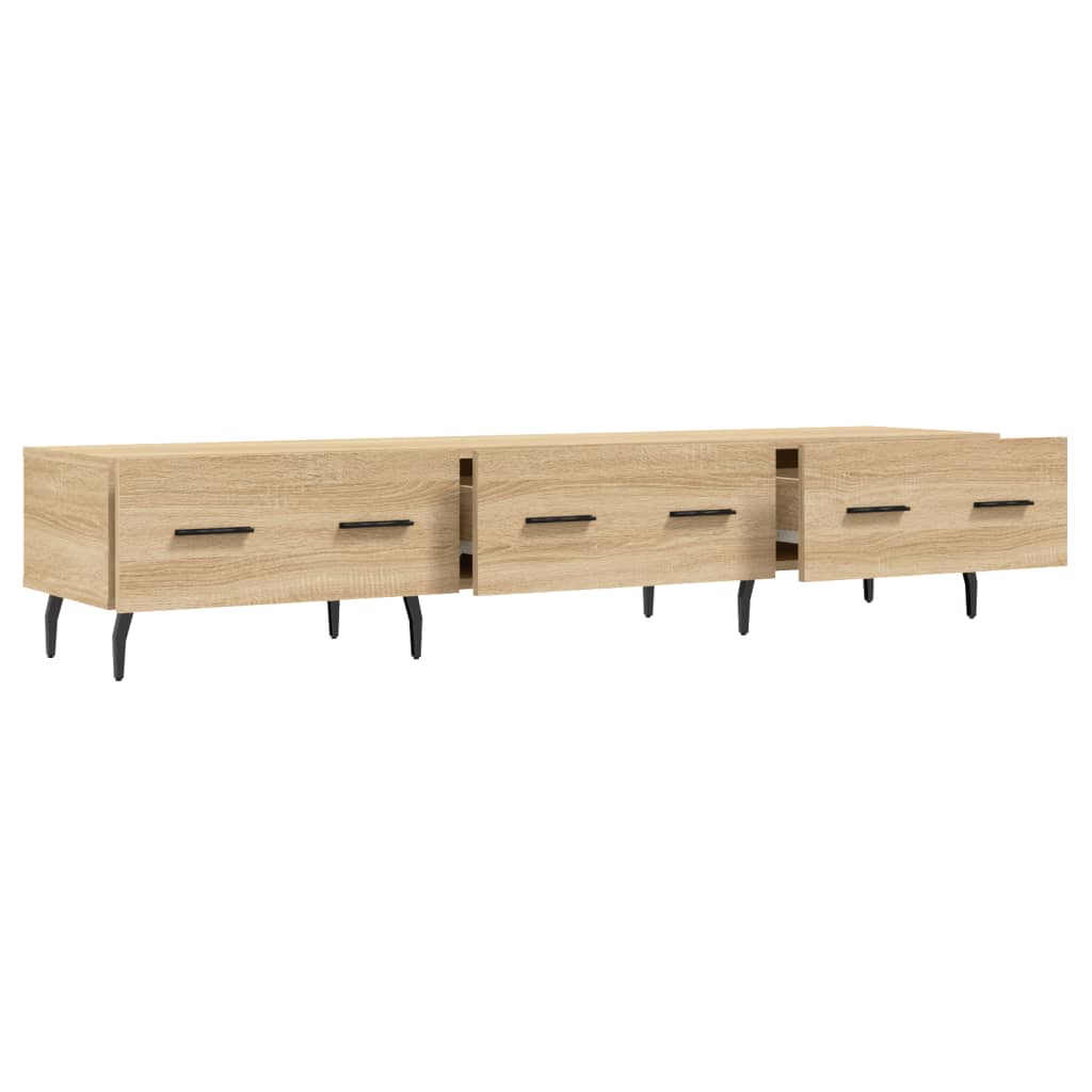 Meuble TV 150x36x30 cm en bois travaillé