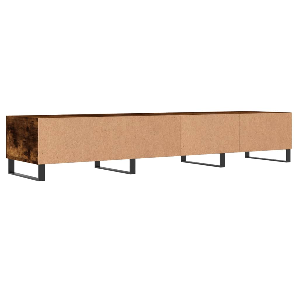 Meuble TV 150x36x30 cm ouvré en bois couleur chêne